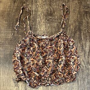 Nine Britton Floral Camisole in Orange and Brown